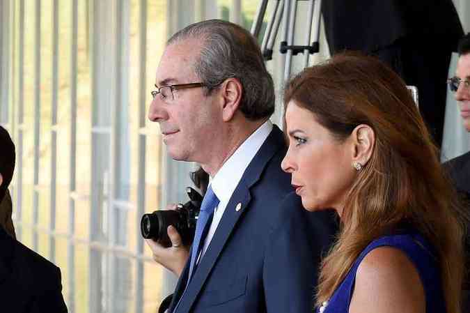 Eduardo Cunha e a mulher, Cludia Cunha(foto: AFP)