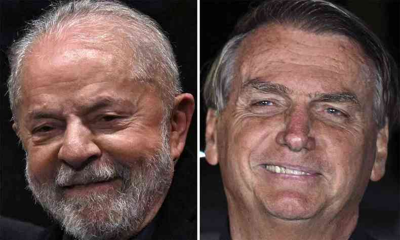 Lula (PT) e Jair Bolsonaro (PL)