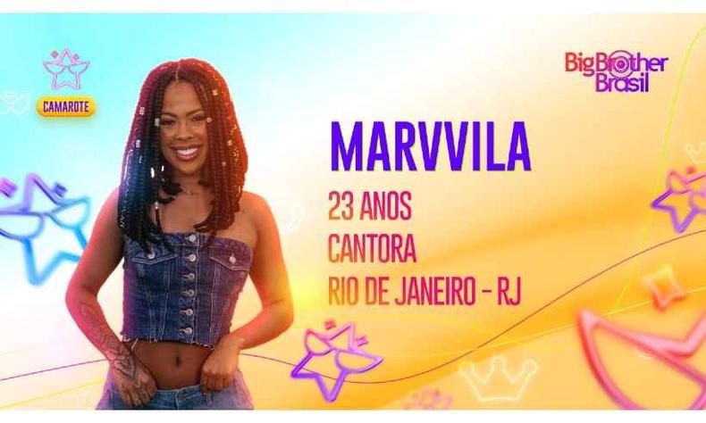 Imagem ilustrativa da participante Marvvila, uma mulher negra de tranas mdias decoradas com presilhas. Ela usa um cropped jeans.