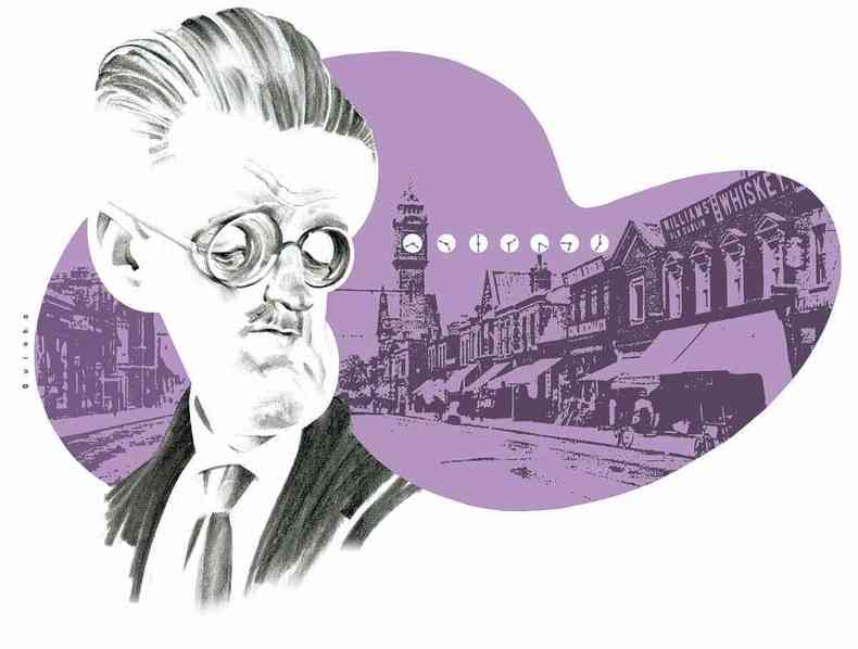 Ilustração do escritor irlandês James Joyce