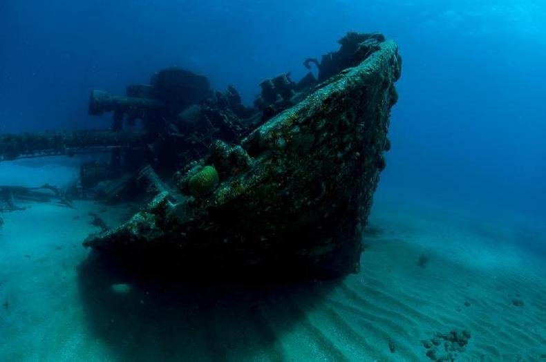 Destro�os de navio em San Andr�s