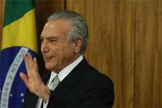 Presidente em exerccio Michel Temer