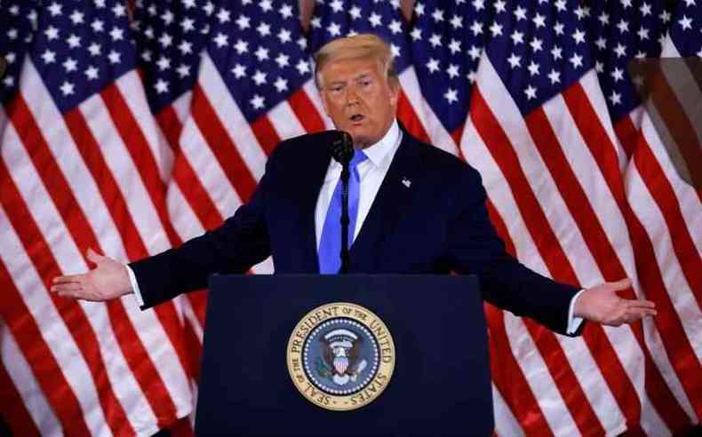 Trump diz que venceu a disputa pela Casa Branca e prometeu ir  Justia contra 'fraude'(foto: Reuters)