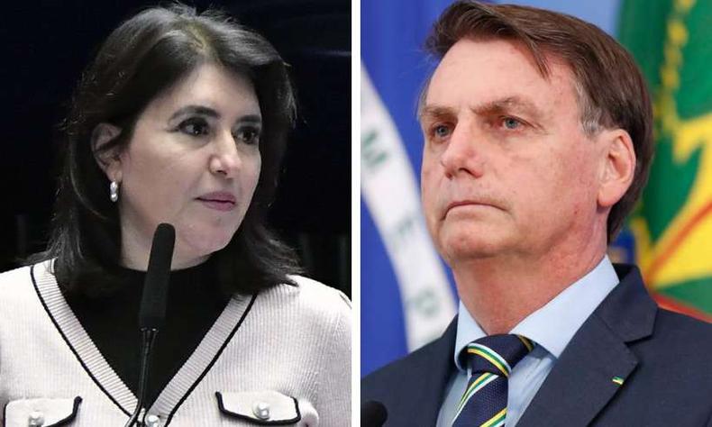 Montagem: Simone e Bolsonaro