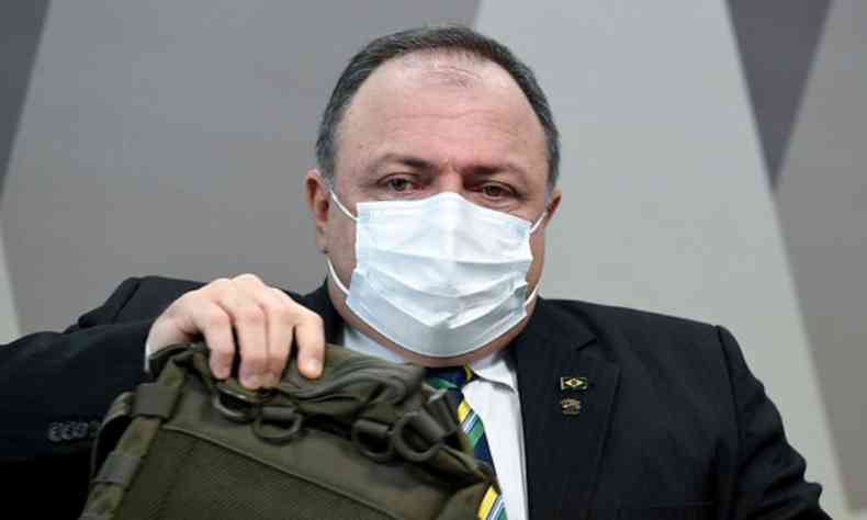 Eduardo Pazuello durante depoimento  CPI da COVID(foto: Jefferson Rudy/Senado Federal)
