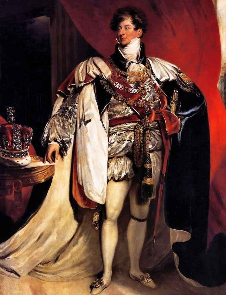 Retrato de George como pr�ncipe regente pintado por Thomas Lawrence em 1822