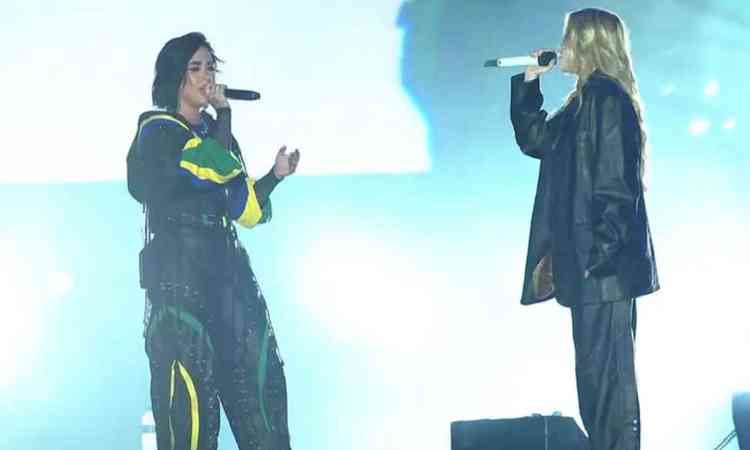 Demi Lovato e Lusa Sonza cantaram juntas no The Town