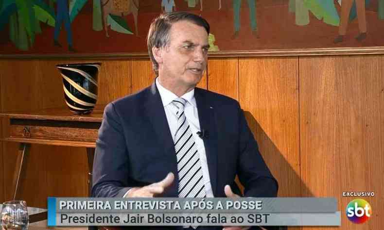 Bolsonaro afirmou que o sigilo bancrio de Queiroz foi quebrado sem autorizao(foto: Reproduo)