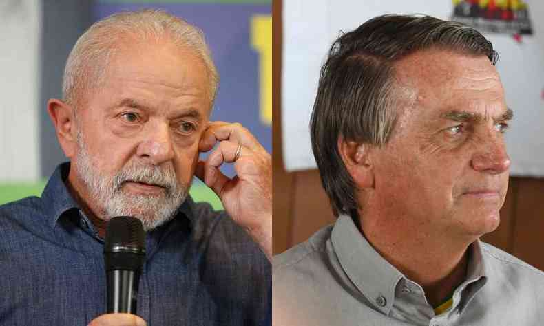 Montagem com Lula e Bolsonaro