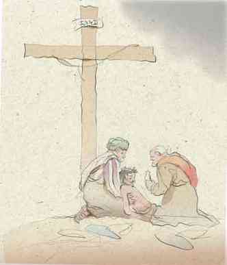 Ilustração de Jesus retirado da Cruz
