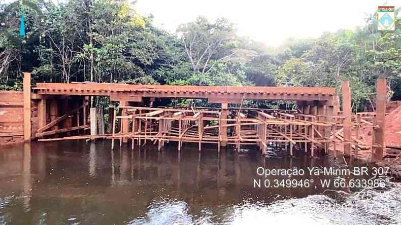 Ponte Rodrigo Cibele, na Amaznia(foto: Redes Sociais/Reproduo)