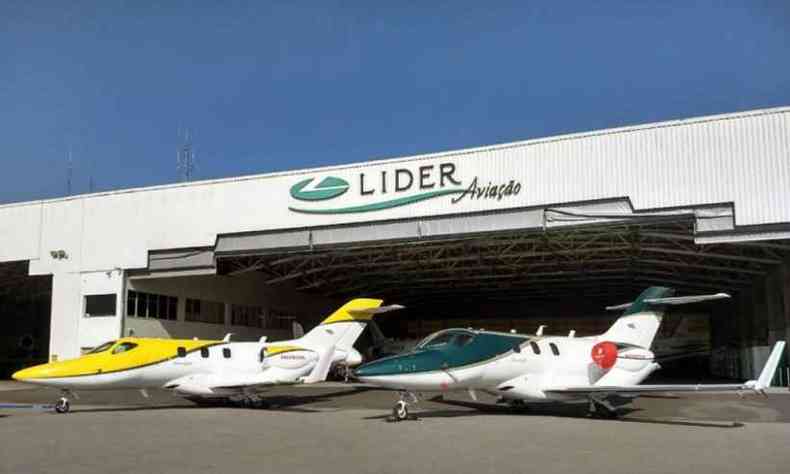 Hangar da Lder no Aeroporto da Pampulha, em BH(foto: Lder Aviao/divulgao)