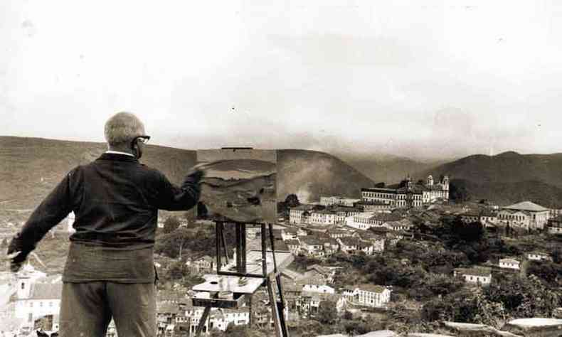 O pintor Alberto da Veiga Guignard passou a ltima etapa da sua vida em Ouro Preto (foto: Luiz Alfredo/O Cruzeiro/Arquivo EM)