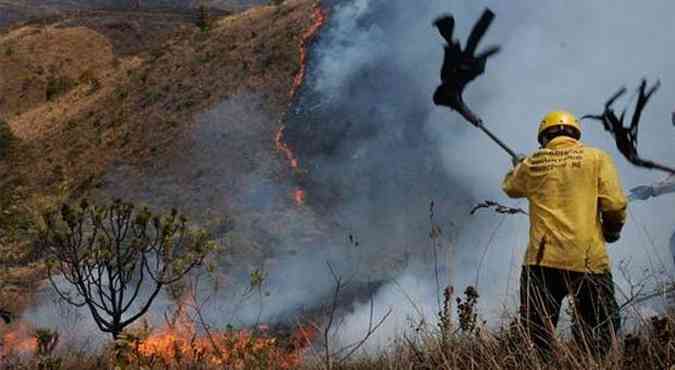 O Parque Estadual Serra do Rola-Moa, na Regio Metropolitana de Belo Horizonte,  o terceiro de Minas Gerais em ocorrncias de incndios (foto: Beto Novaes/EM/D.A Press)