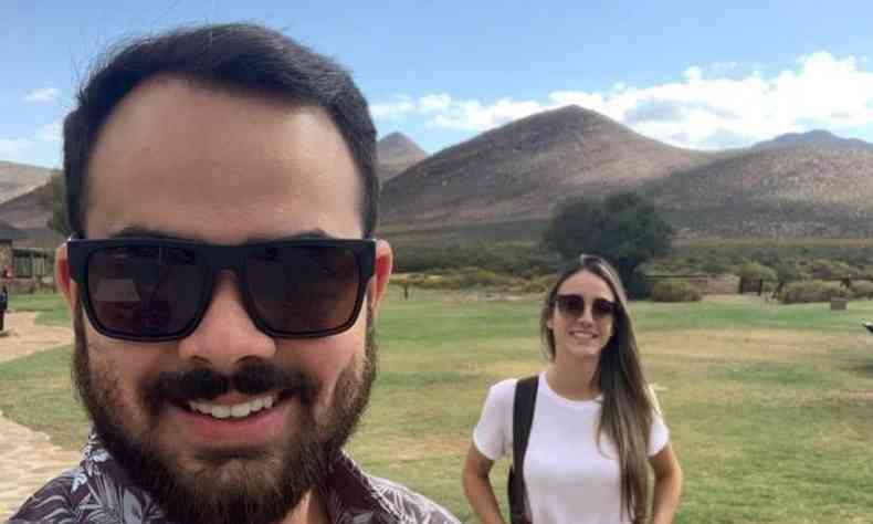 Marina Machado e o noivo Israel Gatezani voltam ao Brasil na segunda-feira(foto: Arquivo pessoal)
