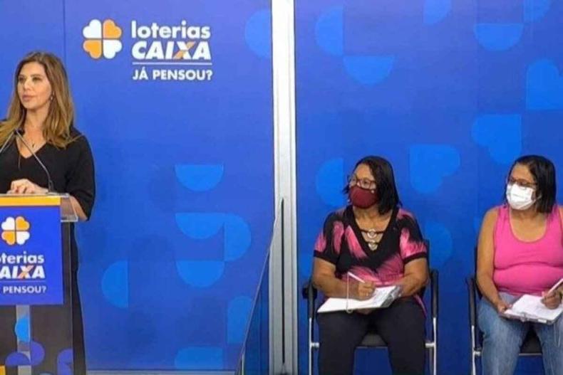 A quantidade de ganhadores da Mega-Sena e o rateio podem ser conferidos no site da Caixa(foto: Caixa/Youtube/Reprodução) sorteio-caixa-mega-sena