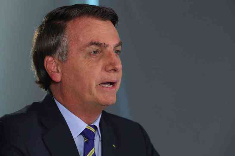 Bolsonaro em pronunciamento no Palcio do Planalto
