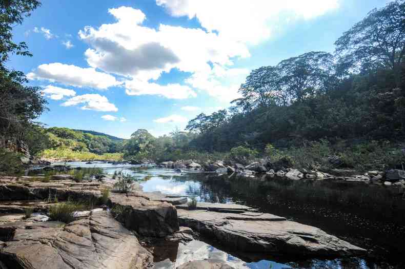 Ao de reflorestamento tem como objetivo recuperar reas de nascentes da regio da Serra do Cip(foto: Leandro Couri/EM/D.A Press)