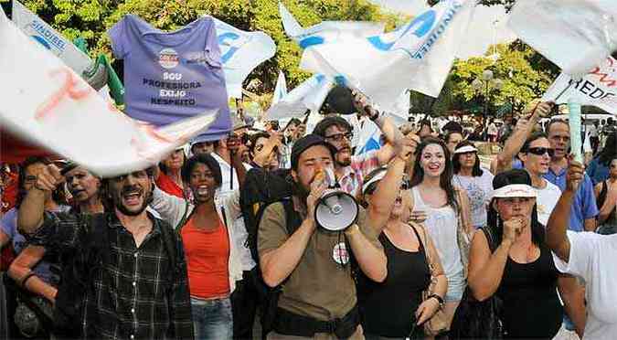 Os servidores faro uma nova assembleia nesta quinta-feira para avaliar os passos do movimento(foto: Marcos Michelin/EM/D.A Press)