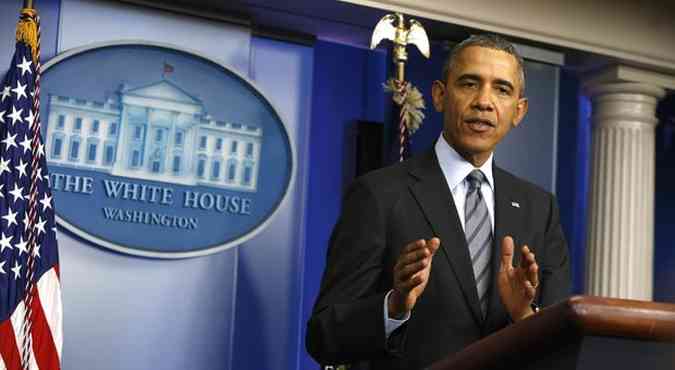 Presidente Barack Obama fez breve pronunciamento sobre a situao da crise na Ucrnia(foto: Jonathan Ernst/Reuters)