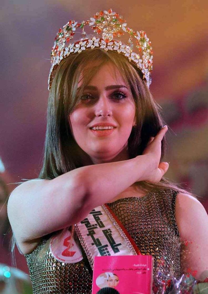 A estudante Shayma Qassim Abdelrahman é a primeira Miss Iraque em 43 anos(foto: AHMAD AL-RUBAYE/AFP) A estudante Shayma Qassim Abdelrahman é a primeira Miss Iraque em 43 anos(foto: AHMAD AL-RUBAYE/AFP)