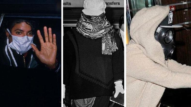 De Michael Jackson a Boy George e Justin Bieber - as m�scaras faciais t�m sido surpreendentemente populares entre os m�sicos(foto: Getty Images)