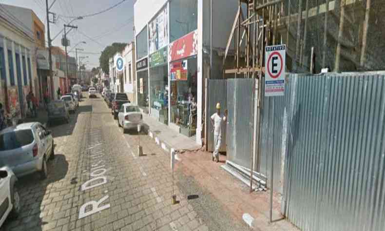 Briga por ponto aconteceu na rua dois de novembro no centro de Passos(foto: Google Street View)