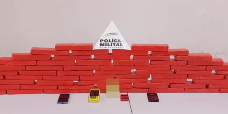 Tabletes de maconha apreendidos pela polcia