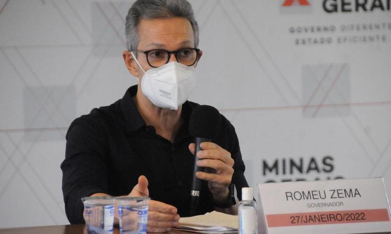 O governador de Minas Gerais, Romeu Zema