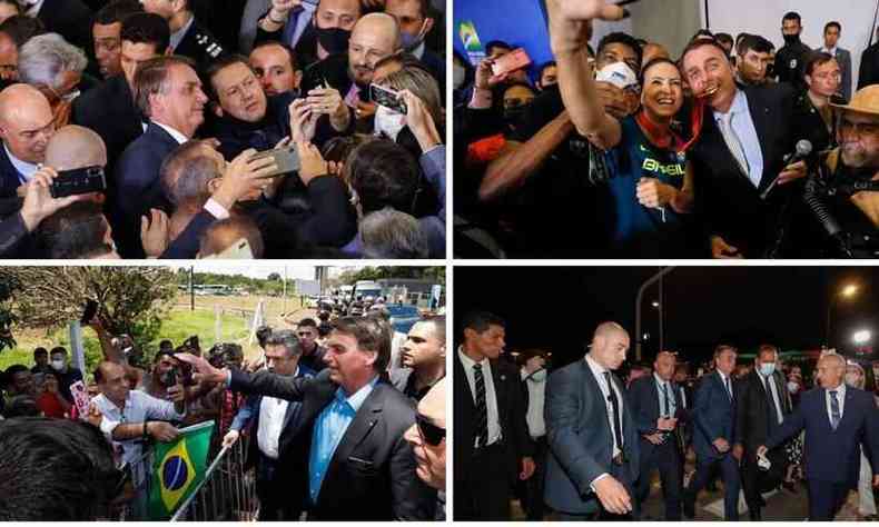 Bolsonaro participou de sete aglomerações nesta semana(foto: PR/Reprodução)