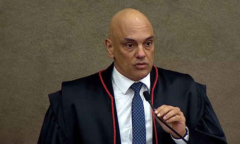 Alexandre de Moraes em discurso no TSE