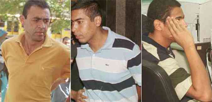 O condenados Erinaldo de Vasconcelos Silva, Rogrio Alan Rocha Rios e William Gomes de Miranda (foto: EM DA Press)