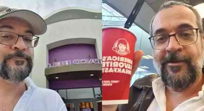 Ex-ministro Weintraub coloca em rede social fotos de duas redes de restaurantes de fast-food dos EUA(foto: Reproduo/Twitter)