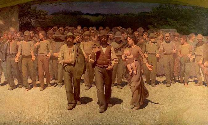 O proletariado teria a consciência da sua condição de escravo e traria o colapso para o capitalismo.(foto: Pintura de Giuseppe Pellizza da Volpedo) O proletariado teria a consciência da sua condição de escravo e traria o colapso para o capitalismo.(foto: Pintura de Giuseppe Pellizza da Volpedo)