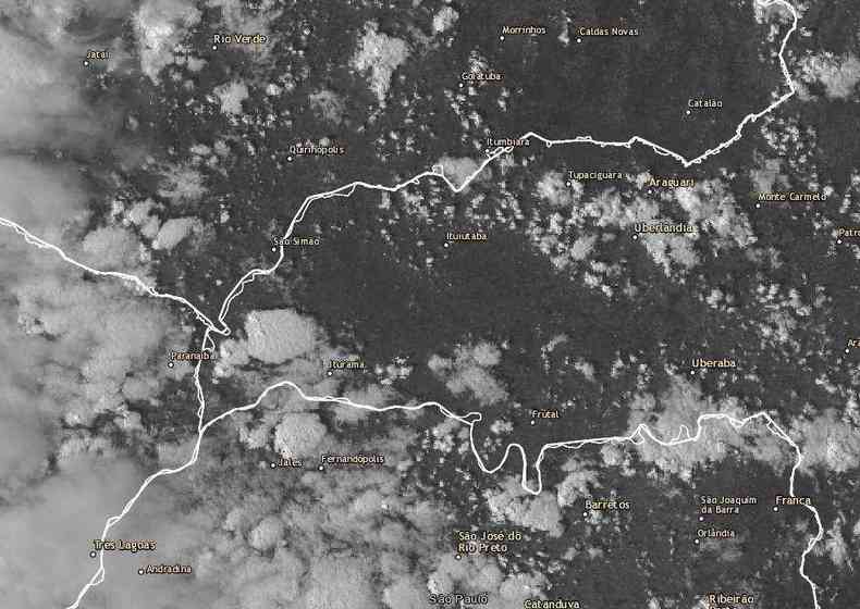 Mapa mostra reas de instabilidade no Tringulo Mineiro