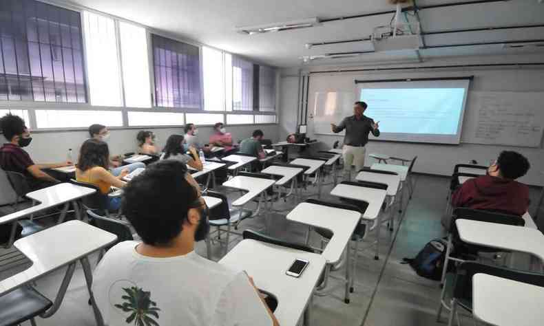 Sala de aula em uma das unidades da UFMG