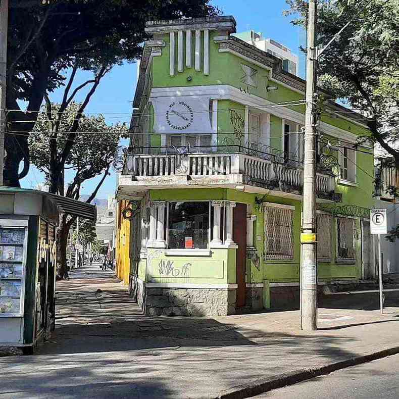 Ocupao situada na Rua Santa Catarina, 435 permaneceu ocupada por cerca de seis meses por famlias sem-teto(foto: Arquivo pessoal/Reproduo)