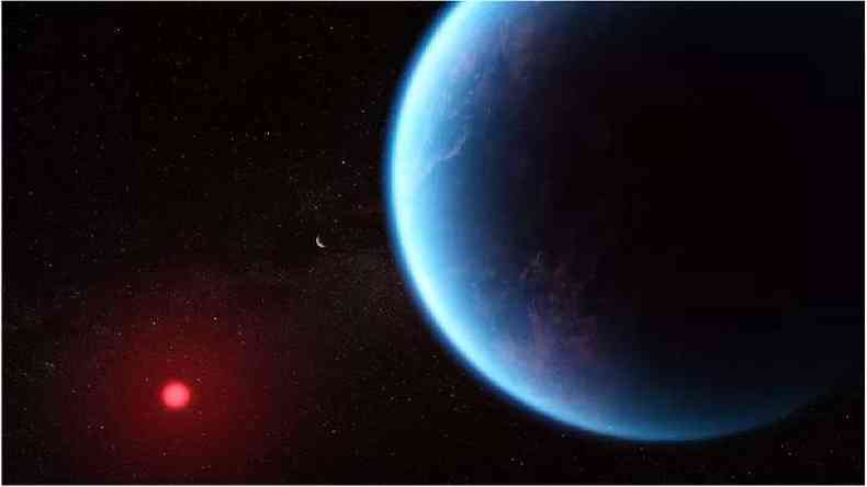 Ilustrao do planeta K2-18 b