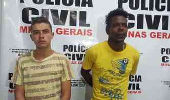 Michael Jordan Alves Moura, de 18 anos, (esq) responsvel pelo tiro que matou Gabriela, e Danilo Menezes de Almeida, de 30(foto: Polcia Civil/Divulgao)