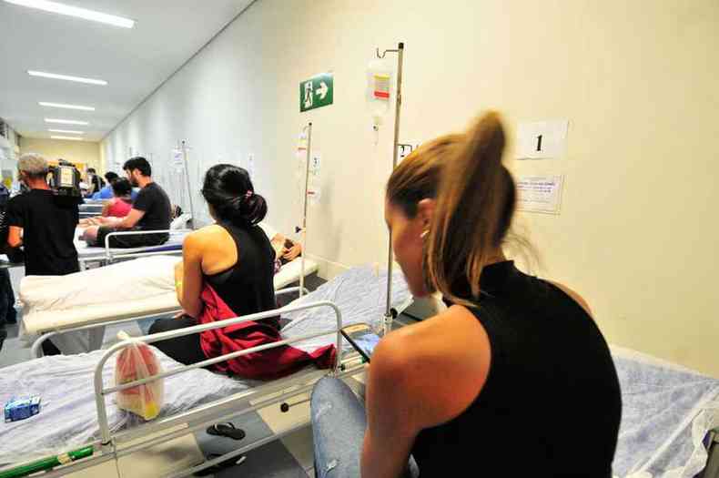 Pacientes lotaram hospitais da capital mineira por causa da doena(foto: Marcos Vieira/EM/D.A Press - 22/4/19 )