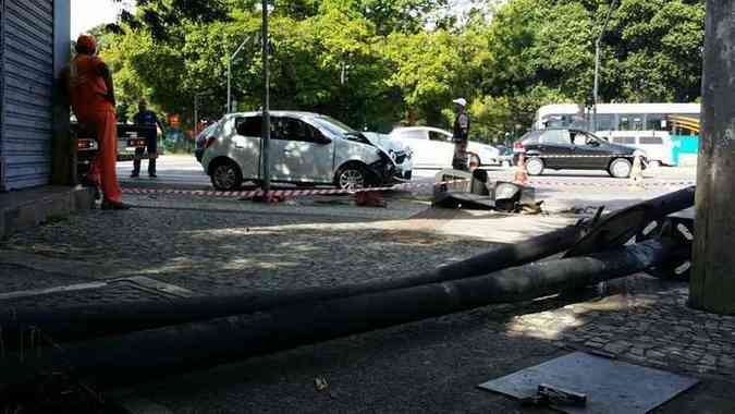 O carro que se envolveu na batida era alugado(foto: Edsio Ferreira/EM/D.A Press)