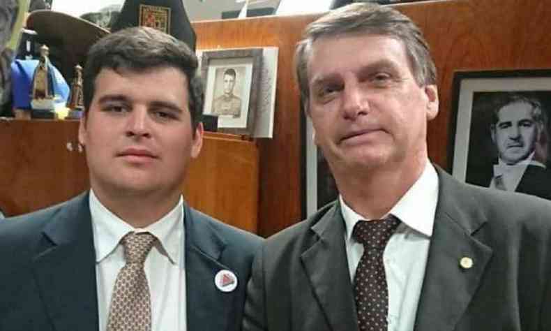 Bruno Engler e Jair Bolsonaro(foto: Redes Sociais/Reproduo)