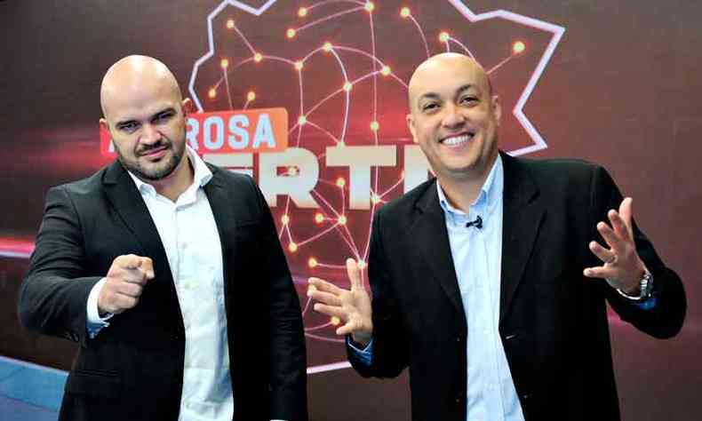 Os apresentadores Renato Rios Neto e Thiago Reis, que faro sua estreia nesta segunda-feira (17/05)(foto: Leandro Couri/EM/D.A Press )