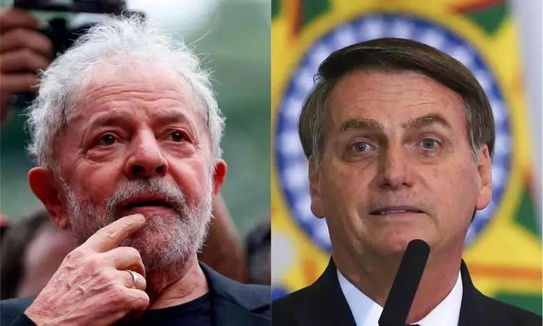 Paraná Pesquisas mostra intenção de votos e votos válidos para o segundo turno das eleições presidenciais(foto: RICARDO STUCKERT/PT; ALAN SANTOS/PR) Lula e Bolsonaro lado a lado em uma montagem