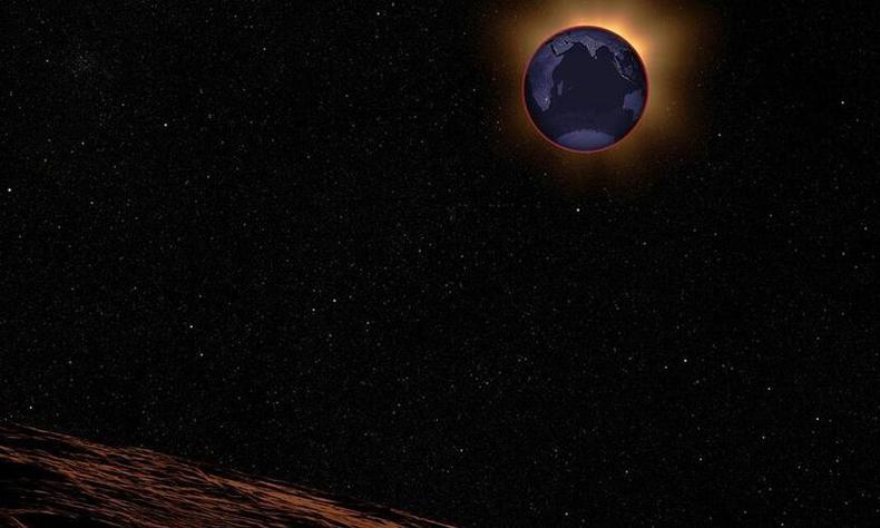 Eclipse lunar poderá ser visto da América do Sul a olho nu(foto: Reprodução/NASA) Imagem ilustrativa do eclipse lunar