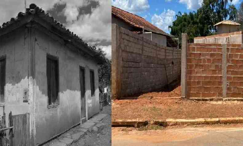 Casa onde morou o Baro da Lapinha fotografada em 2007 e demolida para construo de um imvel em 2021(foto: Divulgao/Lenynsson Cunha)
