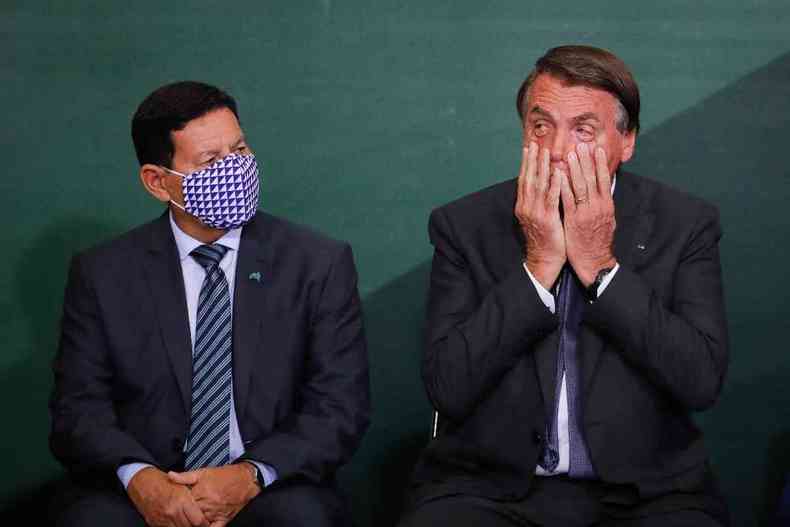 Vice-presidente Hamilton Mouro e presidente Jair Bolsonaro