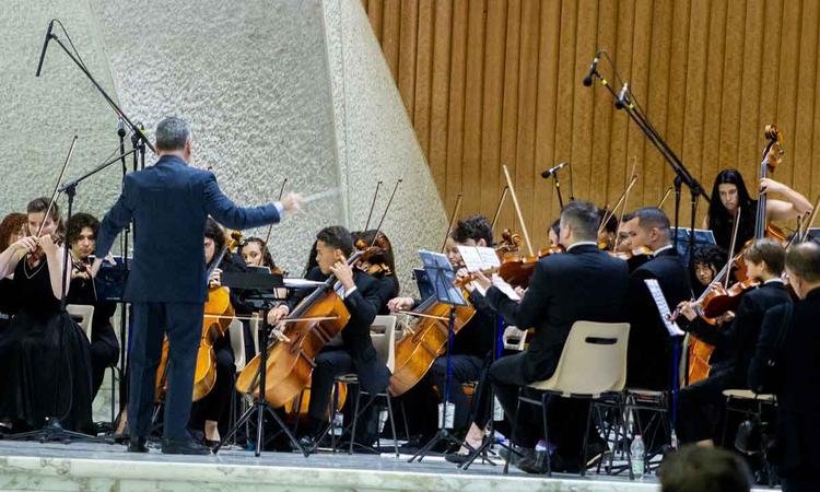 a Orquestra Criana Cidad no Vaticano
