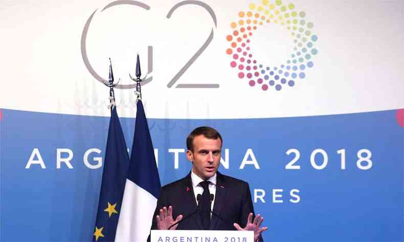 Presidente da Frana, Emmanuel Macron(foto: LUDOVIC MARIN/AFP)