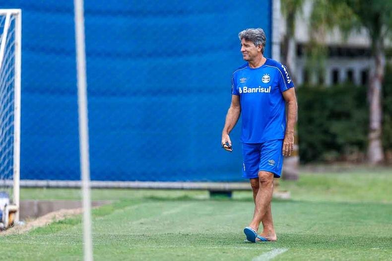 Renato Ga�cho j� retornou aos trabalhos no Gr�mio, ap�s passar por cirurgia para corrigir arritmia card�aca(foto: LUCAS UEBEL/GR�MIO)